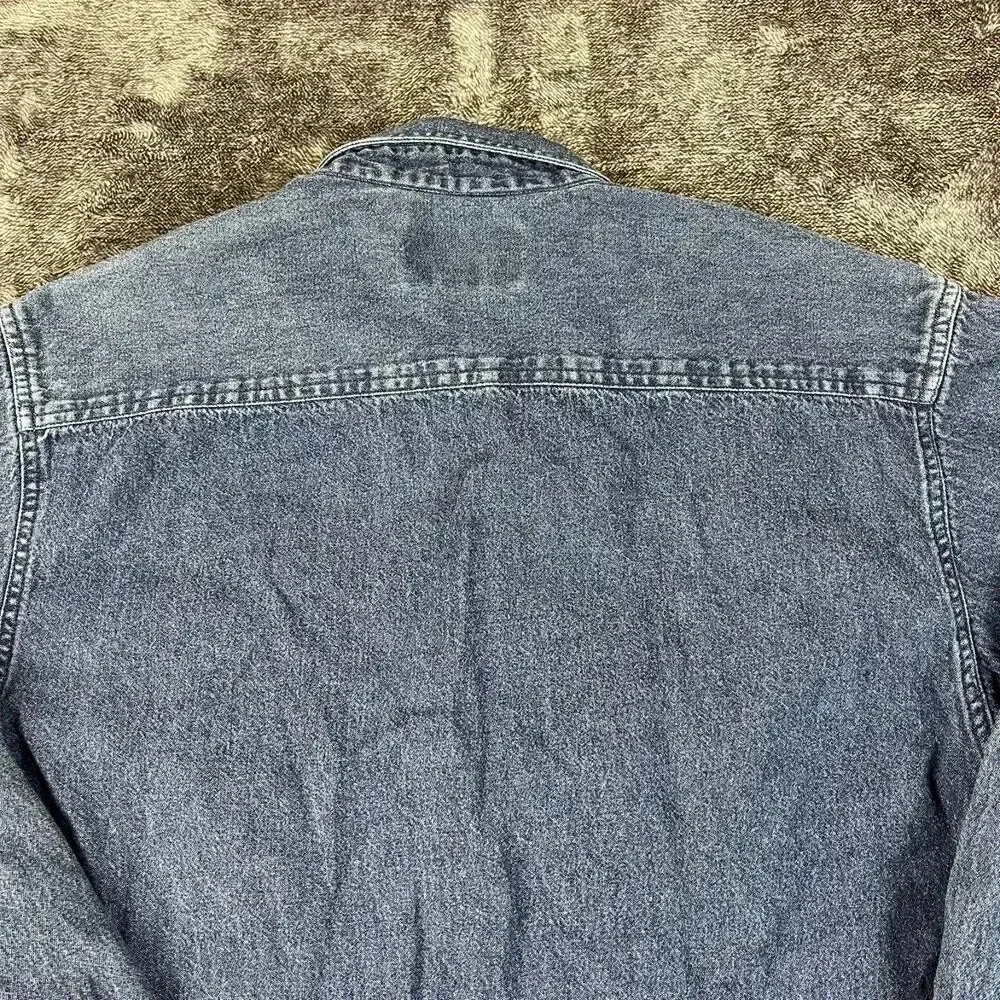 Vtg British Khaki Embroidered Horse Denim Button Up Women's 6 Chambray *READ - Picture 9 of 10
